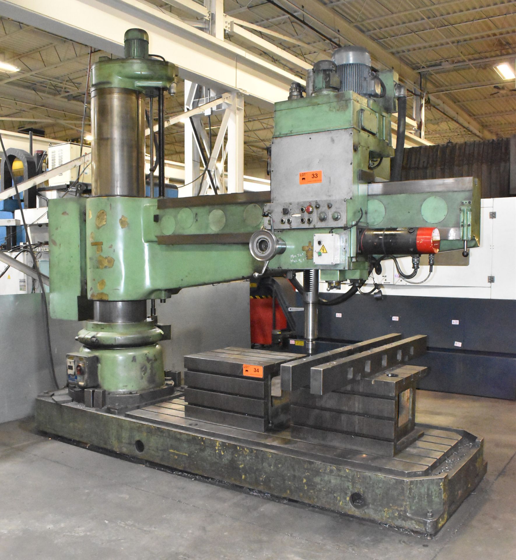 STANKO 2A576 9' RADIAL ARM DRILL WITH 21" COLUMN, SPEEDS TO 1800 RPM, 220V/3PH/60HZ, S/N 267 (CI) [ - Image 2 of 7