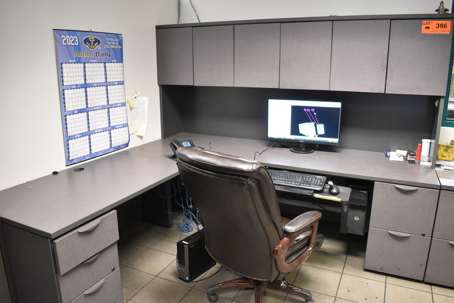 LOT/ DESK & CHAIR, FILE CABINETS & SHELVES - Image 2 of 5