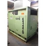 SULLAIR LS12-50H ACAC 52 HP AIR COMPRESSOR WITH 115/125 PSIG MAX AIR RATED, 33,939 HOURS (RECORDED