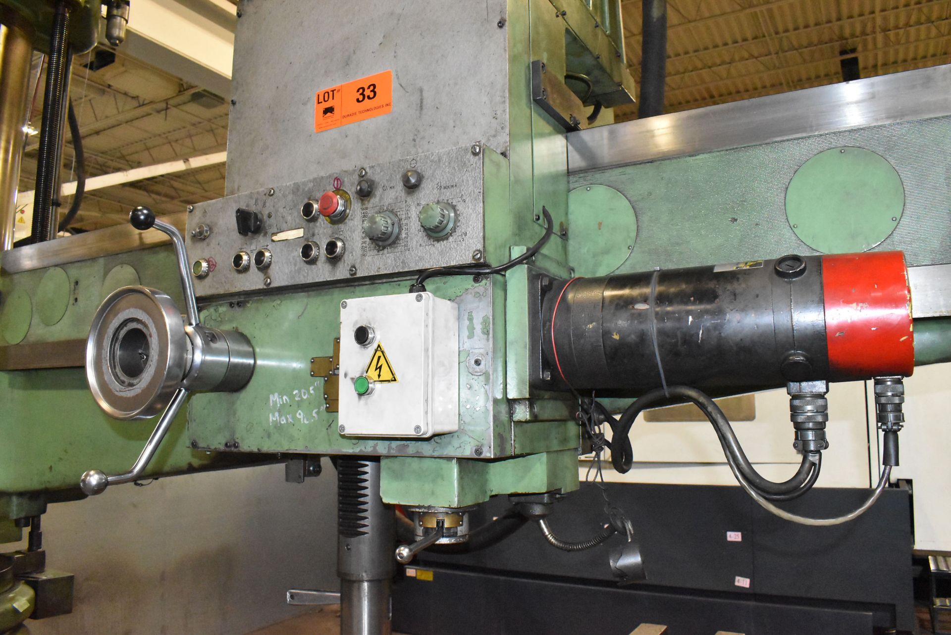 STANKO 2A576 9' RADIAL ARM DRILL WITH 21" COLUMN, SPEEDS TO 1800 RPM, 220V/3PH/60HZ, S/N 267 (CI) [ - Image 7 of 7