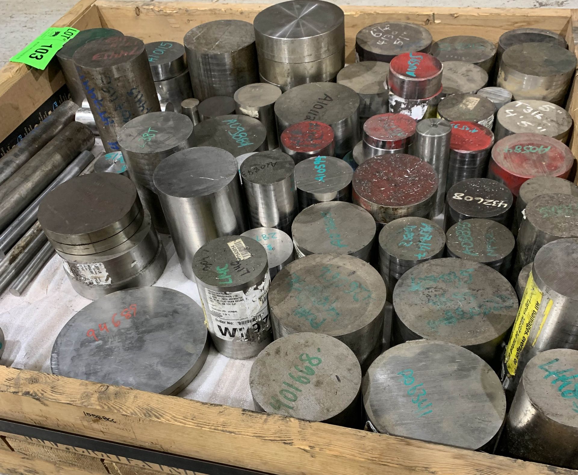 LOT/ CONTENTS OF CRATE CONSISTING OF STAINLESS STEEL BAR STOCK [RIGGING FEE FOR LOT #103 - $TBD - Image 4 of 4