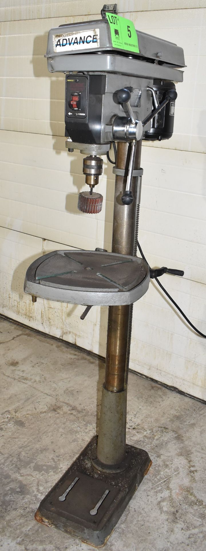 ADVANCE DRILL PRESS WITH _ HP MOTOR, S/N N/A [RIGGING FEE FOR LOT #5 - $25 CAD PLUS APPLICABLE