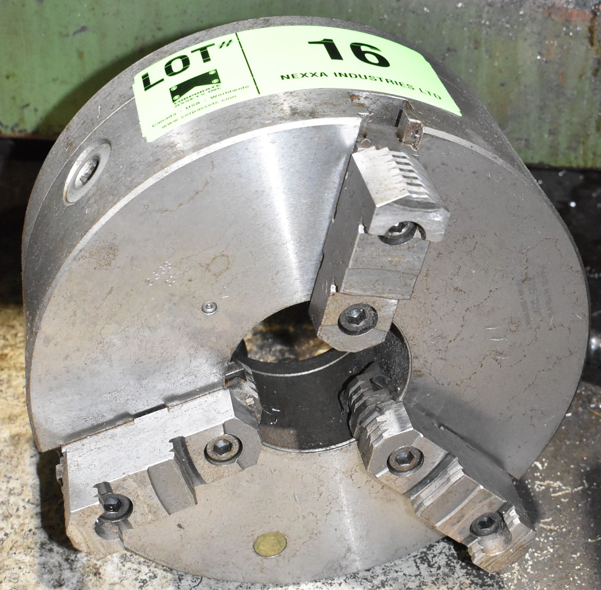 BISON 12.5" 3-JAW CHUCK, S/N N/A [RIGGING FEE FOR LOT #16 - $25 CAD PLUS APPLICABLE TAXES]