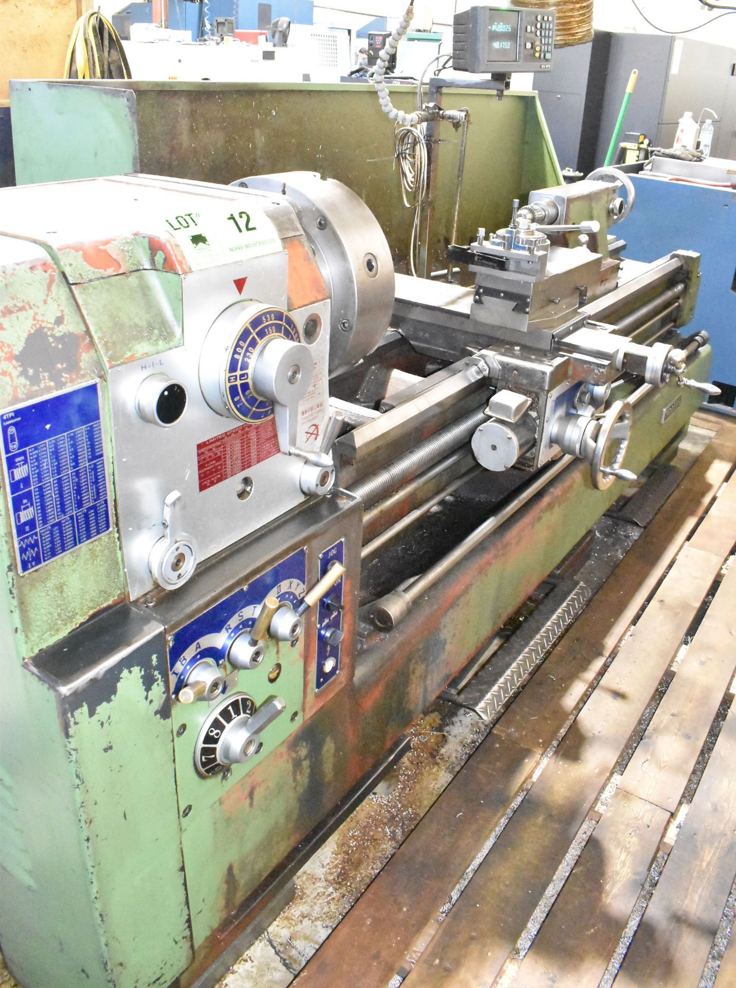 MODERN 22 80 GAP BED ENGINE LATHE WITH 22" SWING OVER BED, 31-3/8" SWING OVER GAP, 80" BETWEEN - Image 2 of 19