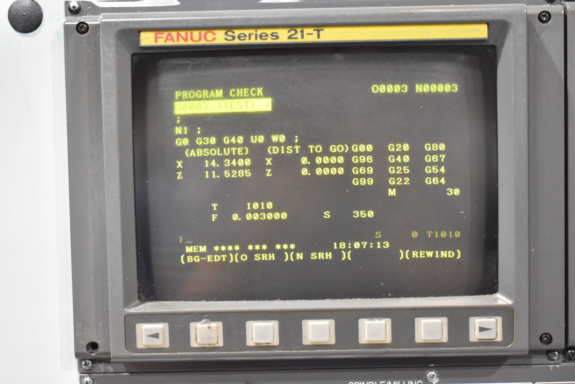 NAKAMURA-TOME SC-300 CNC TURNING CENTER WITH FANUC 21-T CNC CONTROL, KITAGAWA B- 212 12" 3-JAW - Image 10 of 17