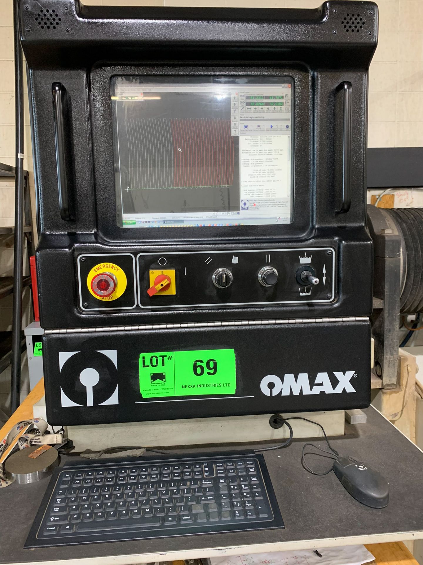 OMAX (2007) 55100 CNC WATERJET CUTTING SYSTEM WITH OMAX WINDOWS PC BASED CNC CONTROL, 55" X 100" - Image 2 of 20