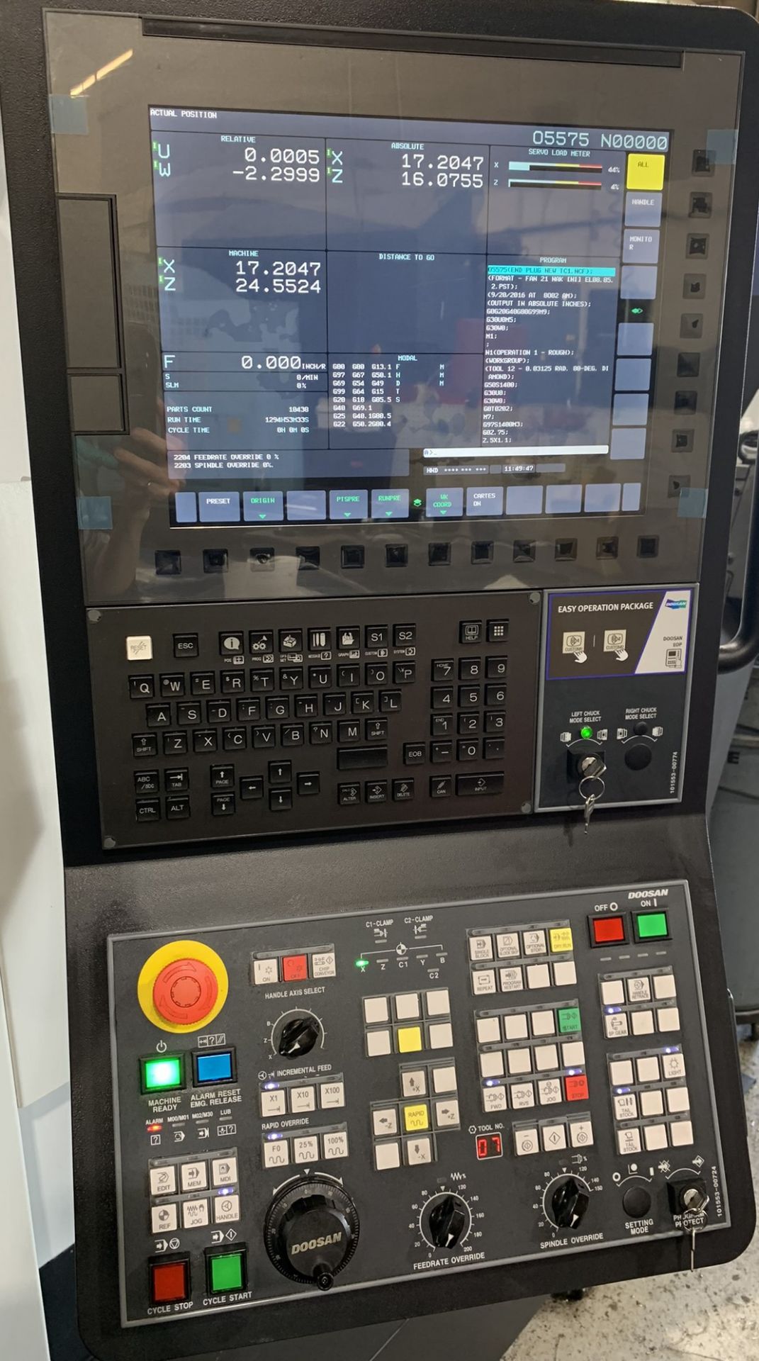 DOOSAN (2020) PUMA GT3100 CNC TURNING CENTER WITH DOOSAN EOP CNC CONTROL, SAMCHULLY MH-212 12" 3-JAW - Image 12 of 21