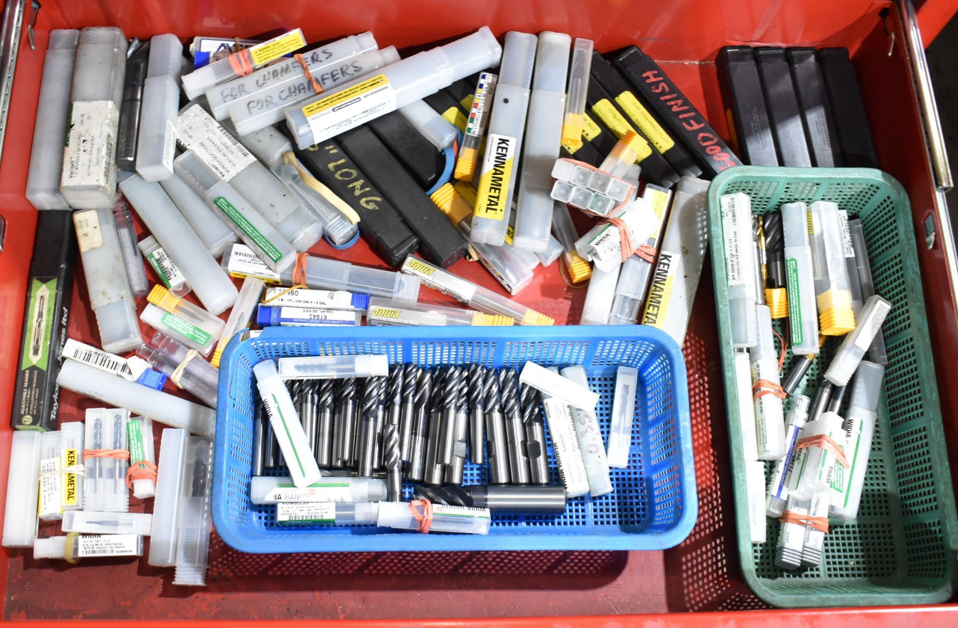 LOT/ CONTENTS OF ROLLING TOOL CABINET CONSISTING OF COLLETS, HEAT SHRINK TOOLING, PARALLELS, CARBIDE - Image 7 of 8