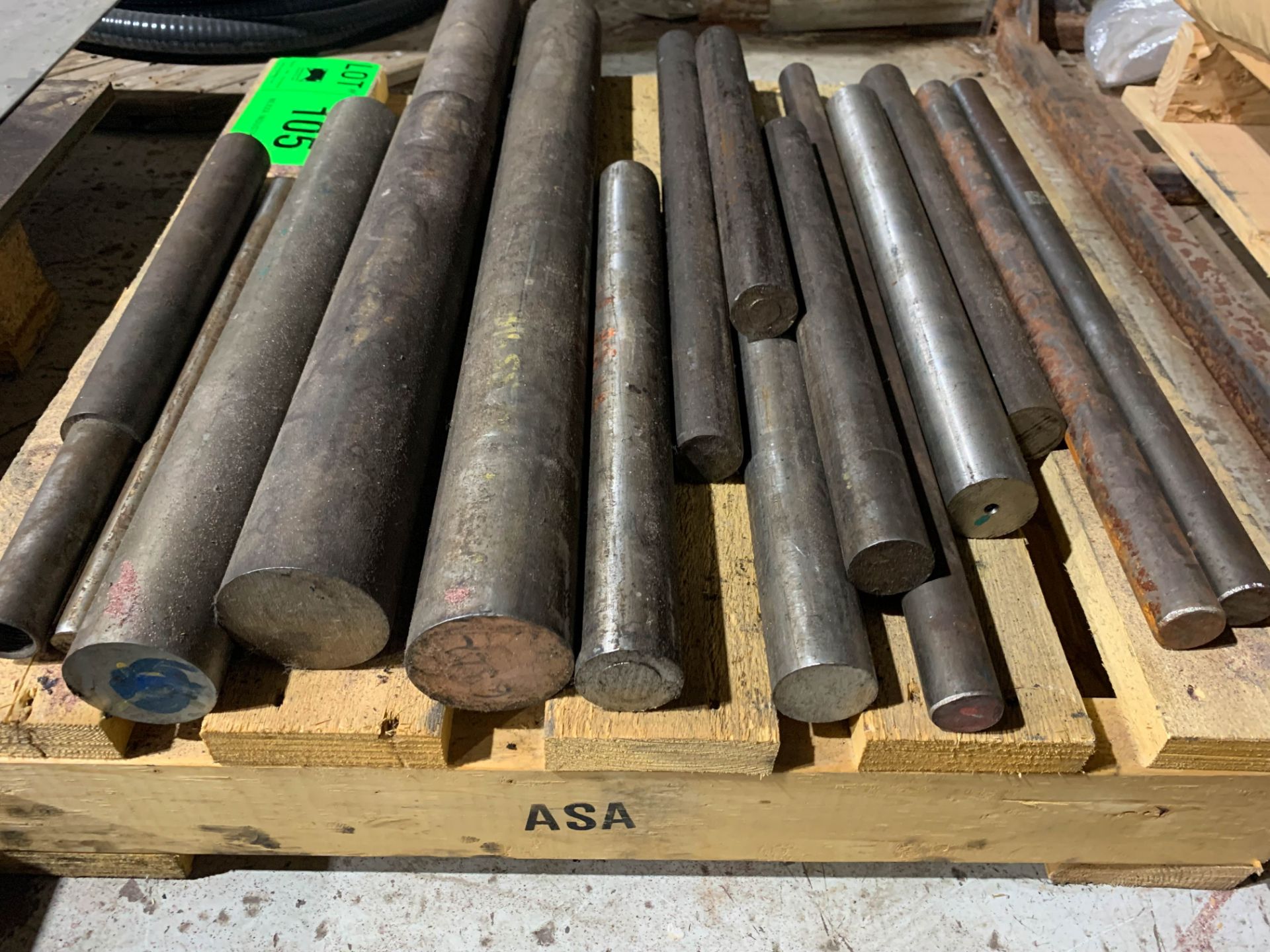 LOT/ PALLET WITH CONTENTS CONSISTING OF STEEL BAR STOCK [RIGGING FEE FOR LOT #105 - $TBD CAD PLUS - Image 2 of 2