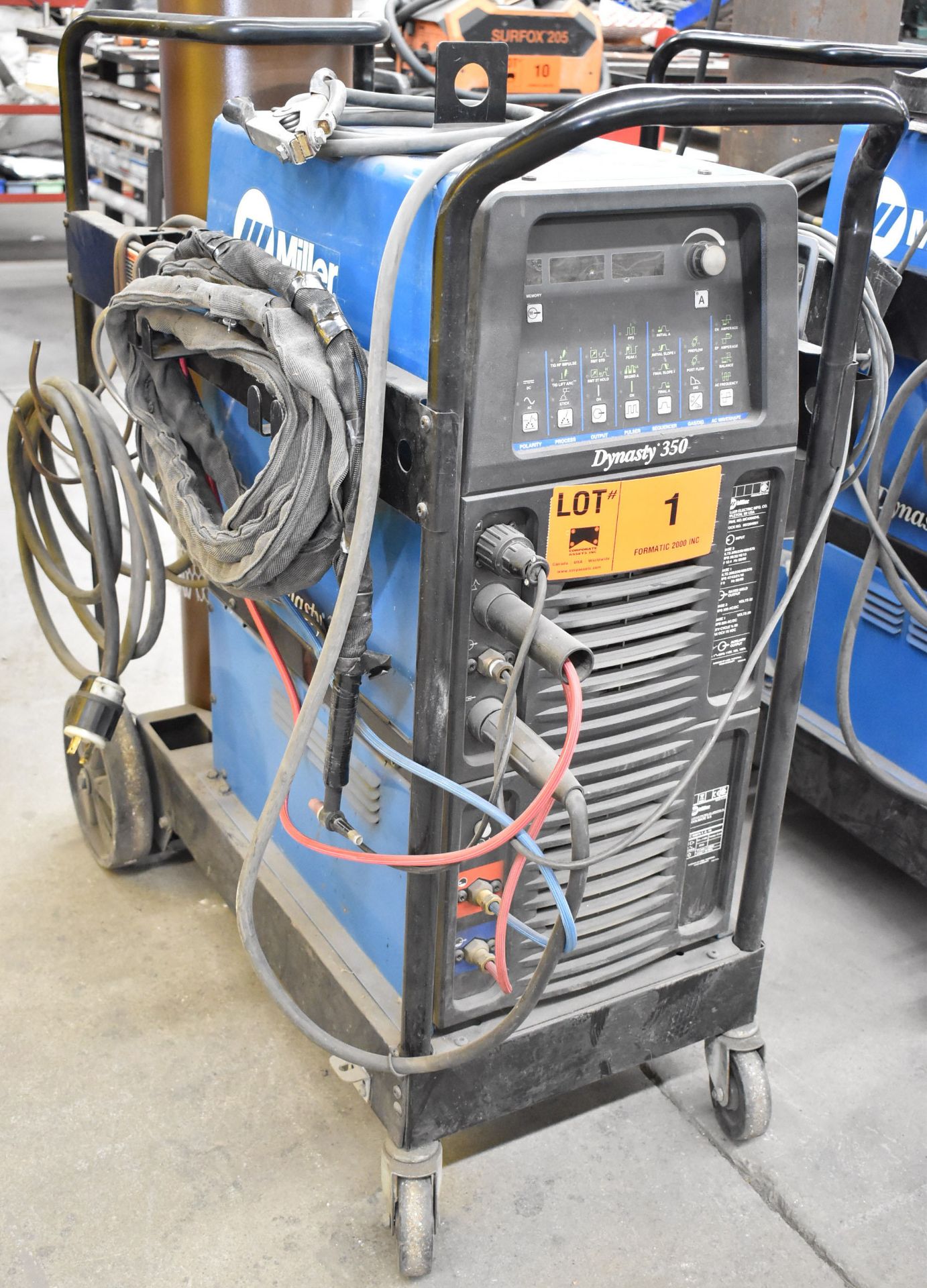 MILLER (2012) DYNASTY 350 PORTABLE DIGITAL WATER-COOLED TIG WELDERS WITH COOLMATE 3.5 WATER