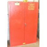 JUSTRITE FIREPROOF CABINET WITH CONTENTS - INCLUDING PAINT & CHEMICALS