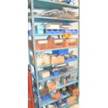 LOT/ STEEL SHELF WITH CONTENTS - INCLUDING TOOLS, SHOP SUPPLIES & HARDWARE