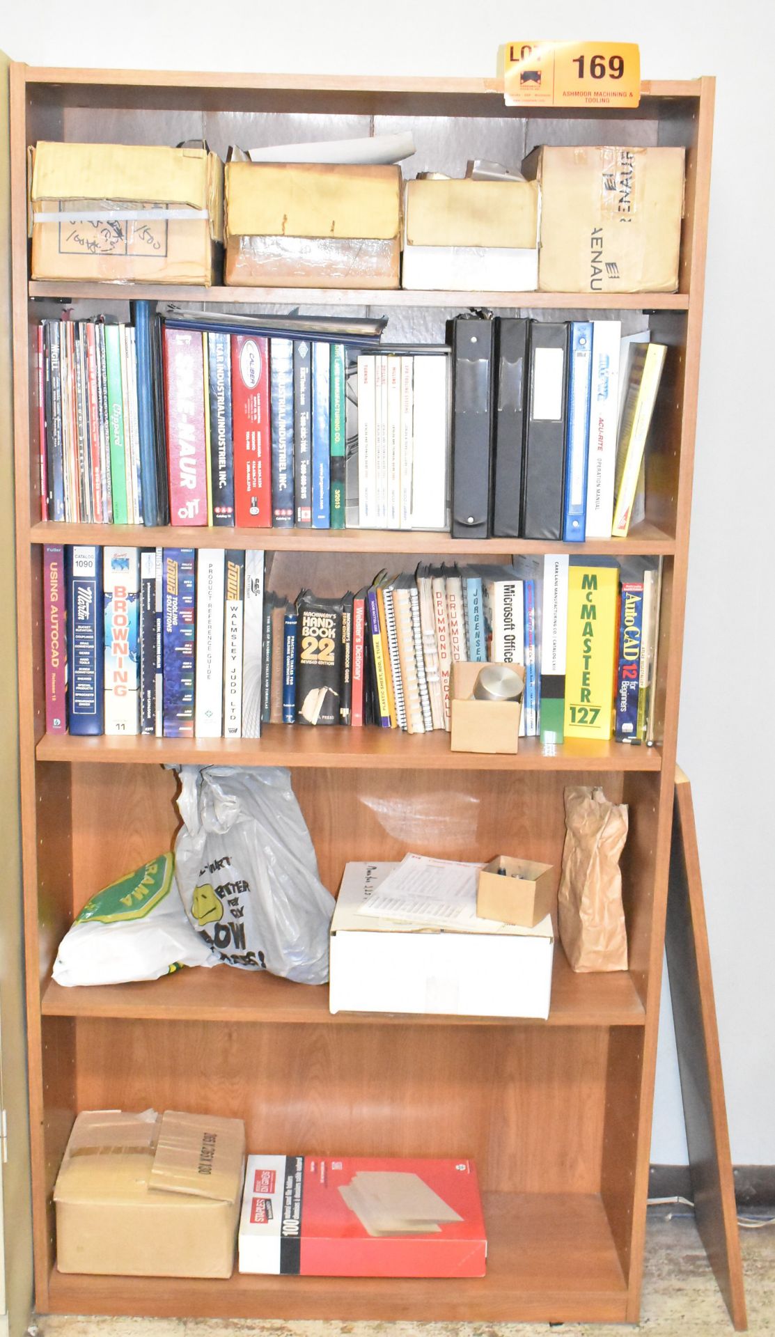 LOT/ REMAINING CONTENTS OF OFFICE - FURNITURE ONLY - INCLUDING DESKS, CHAIRS, BOOKSHELVES, FOLDING