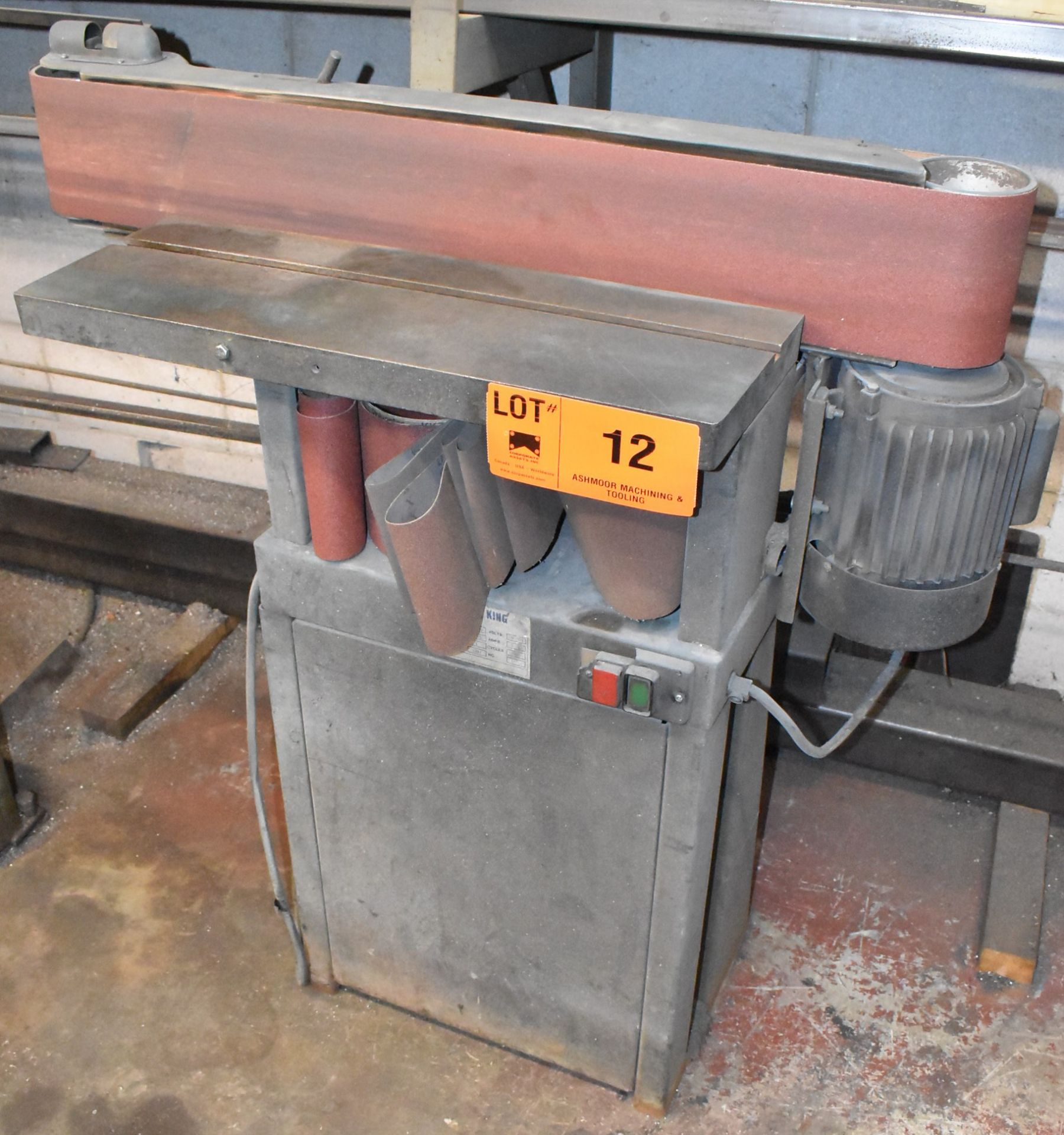 KING BOY80 6" X 40" HORIZONTAL BELT SANDER WITH 1.5 HP MOTOR, S/N: 52152 [RIGGING FEE FOR LOT #