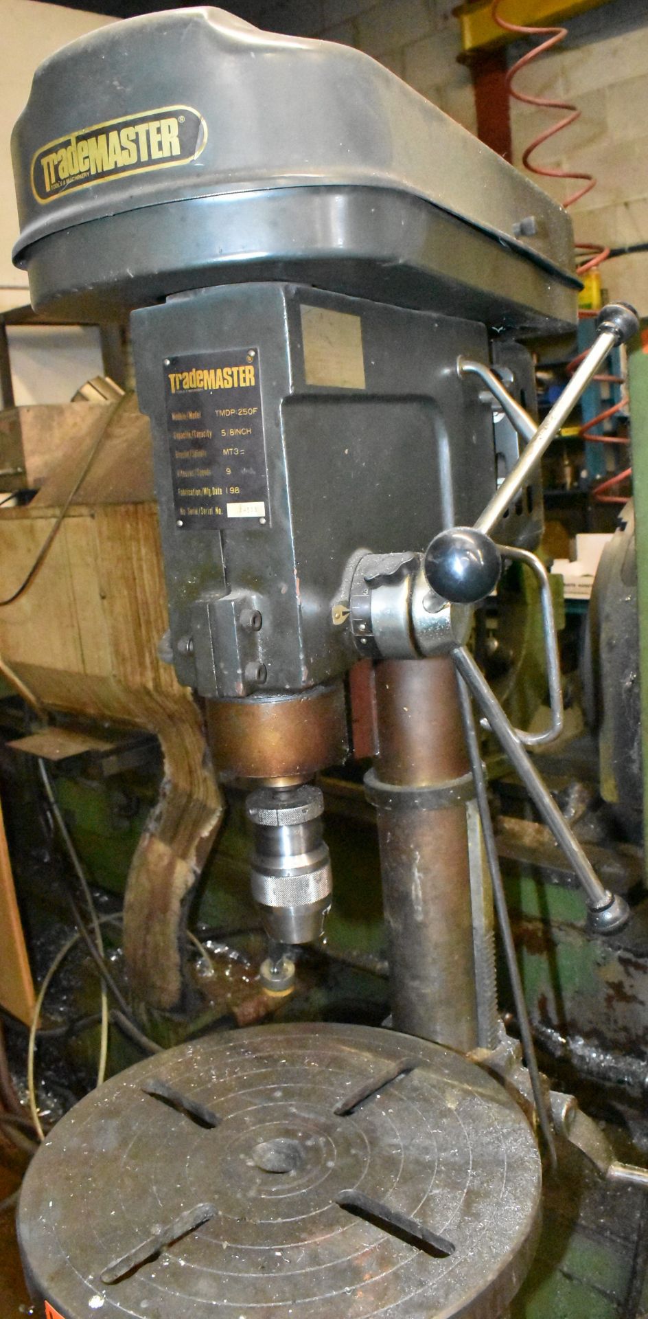 TRADEMASTER TMDP-25OF 5/8" FLOOR-TYPE DRILL PRESS WITH 15" DIA. TABLE, MT3 SPINDLE, 9 SPEEDS, S/N: - Image 2 of 3