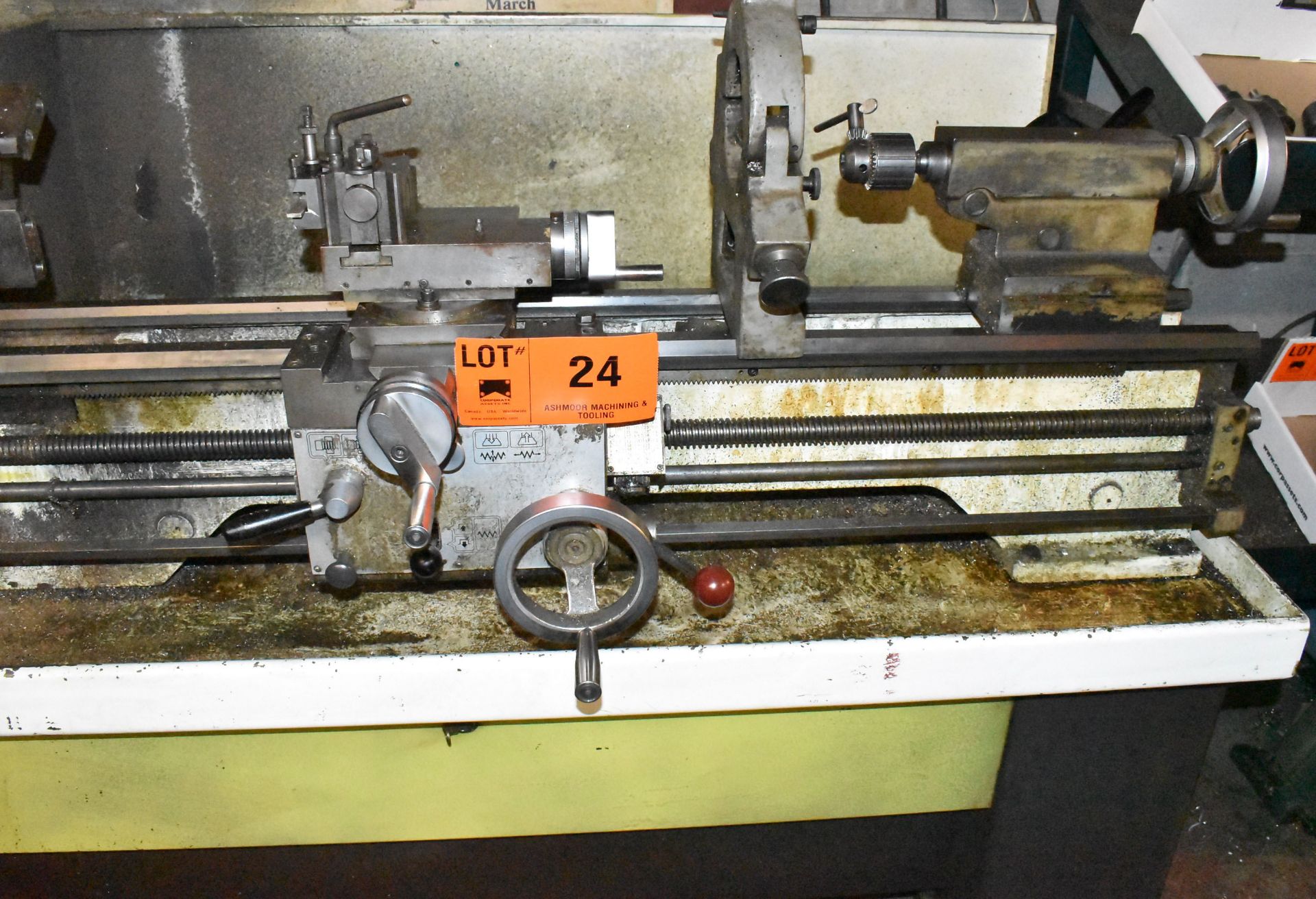 HARRISON GAP BED ENGINE LATHE WITH 12" SWING OVER BED, 40" BETWEEN CENTERS, 1.75" SPINDLE BORE, - Image 5 of 11
