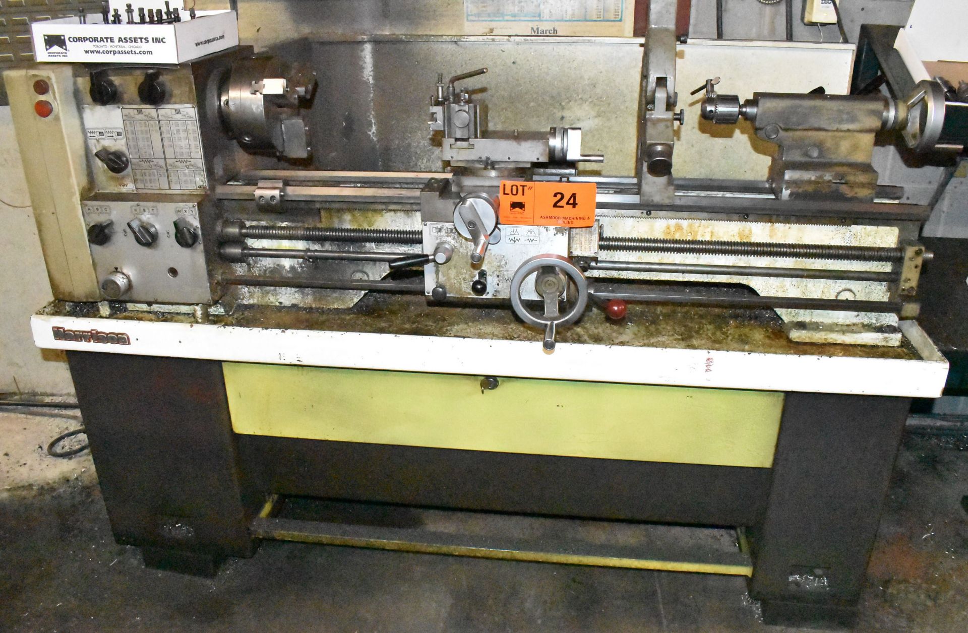 HARRISON GAP BED ENGINE LATHE WITH 12" SWING OVER BED, 40" BETWEEN CENTERS, 1.75" SPINDLE BORE, - Image 2 of 11