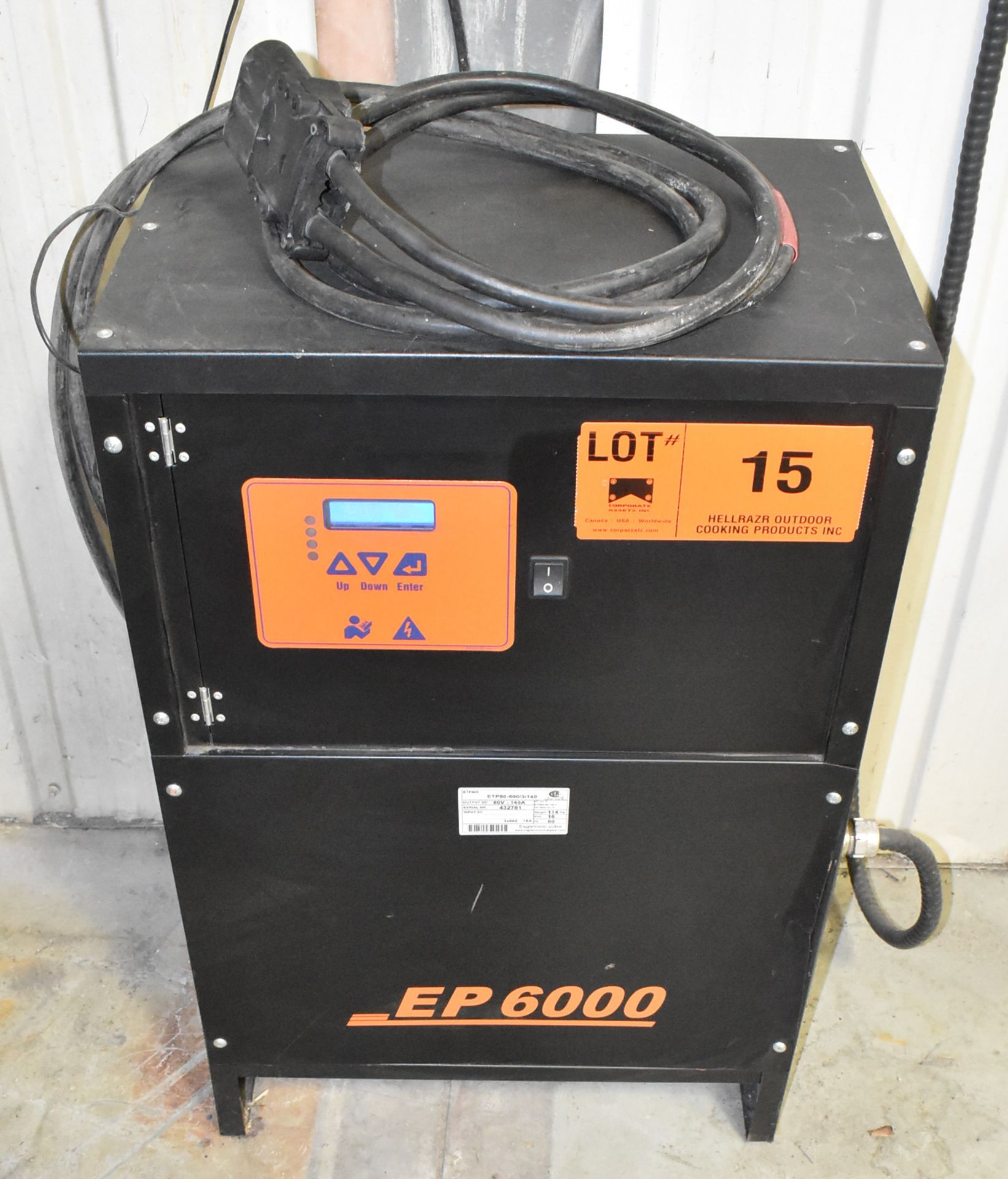 EAGLETRONIC EP6000 80V BATTERY CHARGER WITH 16 KVA/60HZ, S/N: 432781 (CI) (DELAYED DELIVERY) [