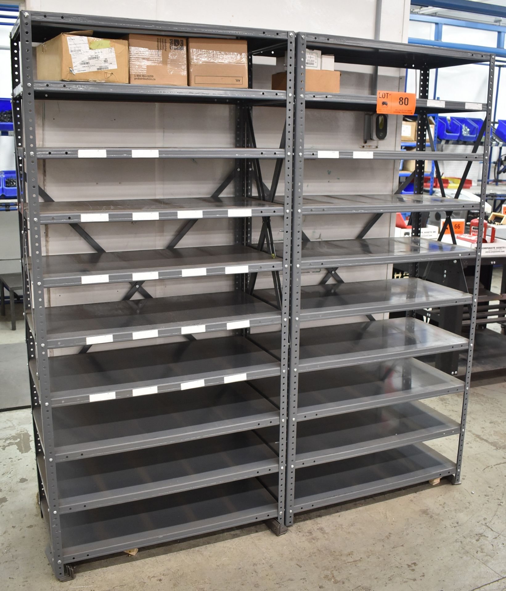 LOT/ (2) STEEL SHELVING UNITS WITH HARDWARE - Image 2 of 2