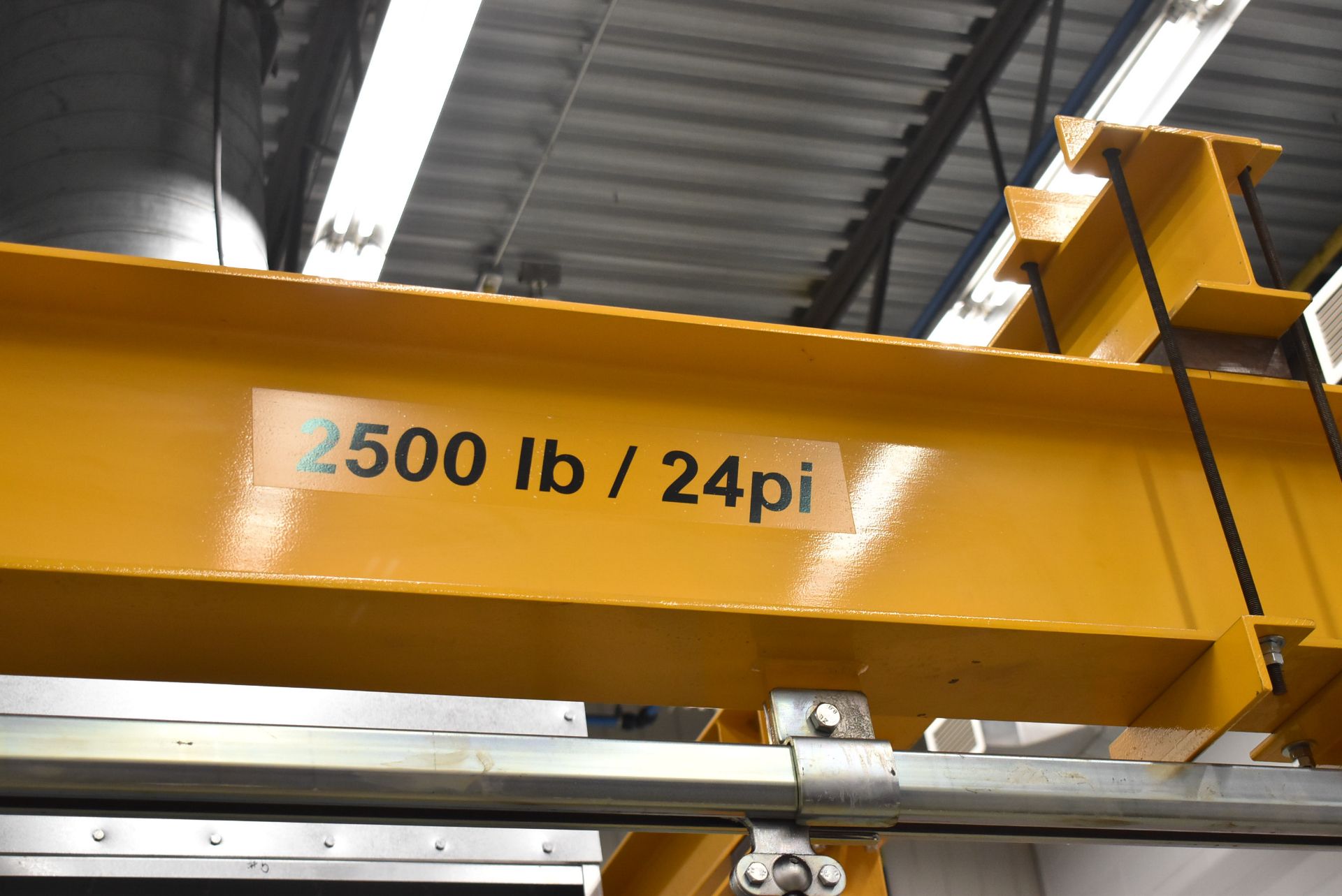 SMAK MANUTENTION 2,500 LB./24 PI CAPACITY APPROX. 1,236" MONORAIL OVERHEAD CONVEYOR WITH 100" - Image 6 of 11