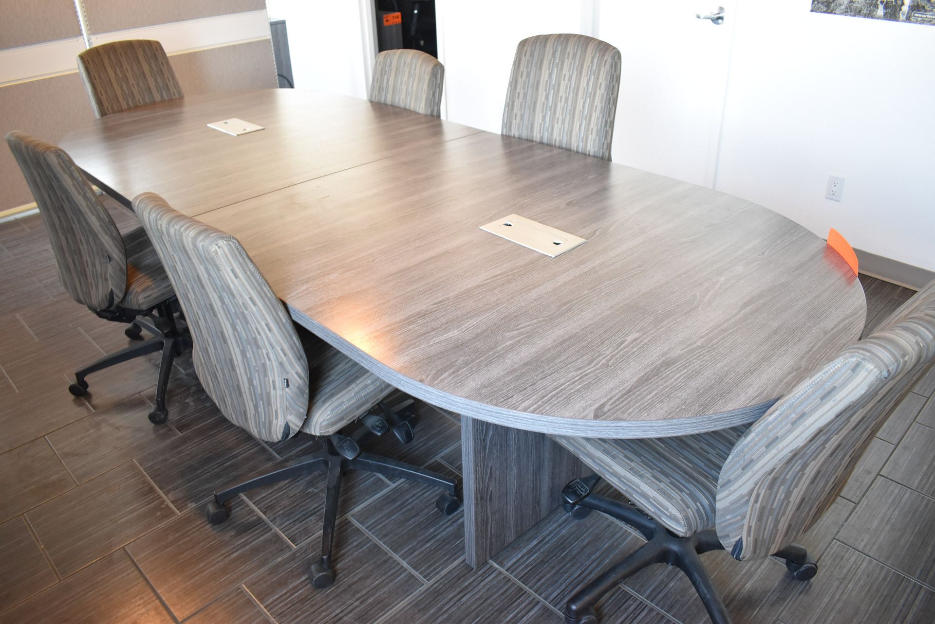 LOT/ BOARD ROOM TABLE WITH (6) CHAIRS - Image 2 of 2