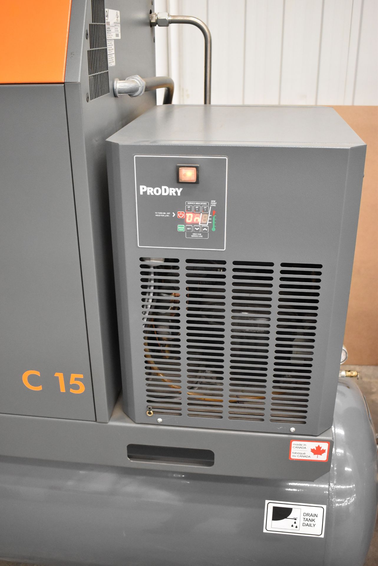 DV SYSTEMS (PURCHASED NEW IN 2020) C15TD 15 HP TANK-MOUNTED ROTARY SCREW AIR COMPRESSOR WITH PRO DRY - Image 5 of 7