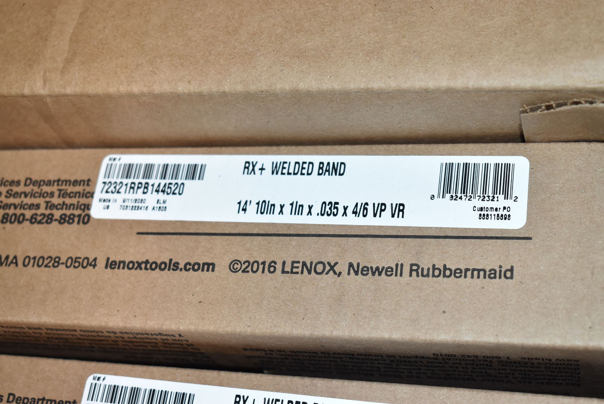 LOT/ LENNOX RX+ WELDED BAND 14'10"X1"X0.035X4/6 VP VR BAND SAW BLADES (NEW IN BOX) - Image 4 of 4