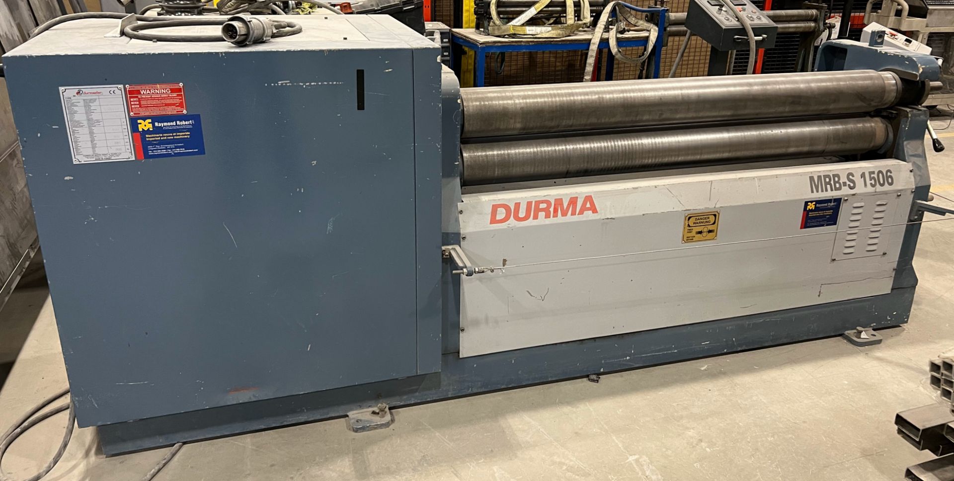 DURMA (2011) MRB-S 1506 MOTORIZED 3 ROLL PLATE BENDING MACHINE WITH 60.23” BENDING LENGTH, 6MM (1/