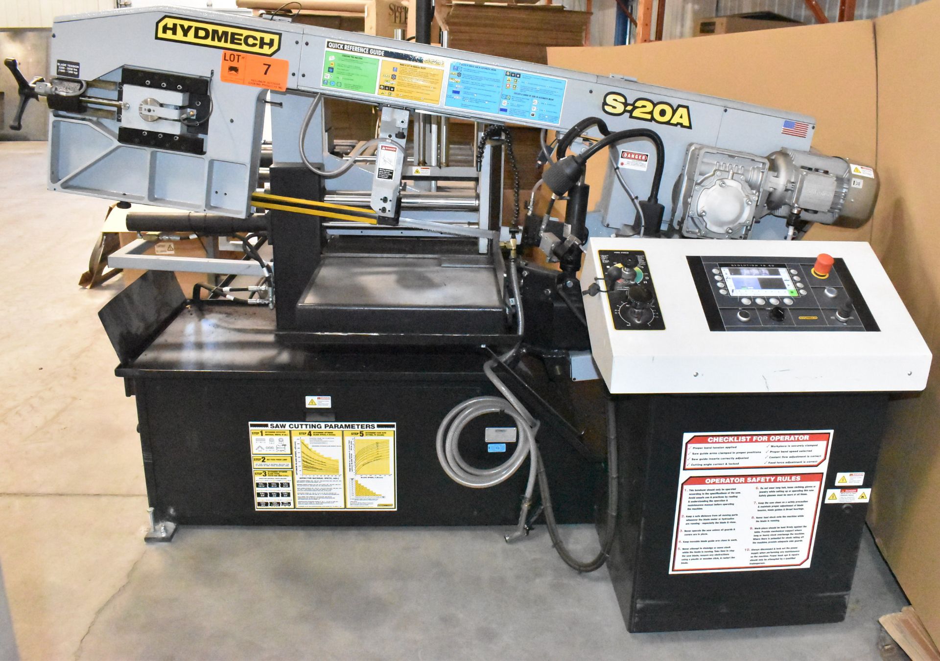 HYDMECH (2020) S-20A AUTOMATIC HORIZONTAL PIVOT BAND SAW WITH 12.9"X17.9" MAX. CAPACITY, EVOLUTION - Image 2 of 15