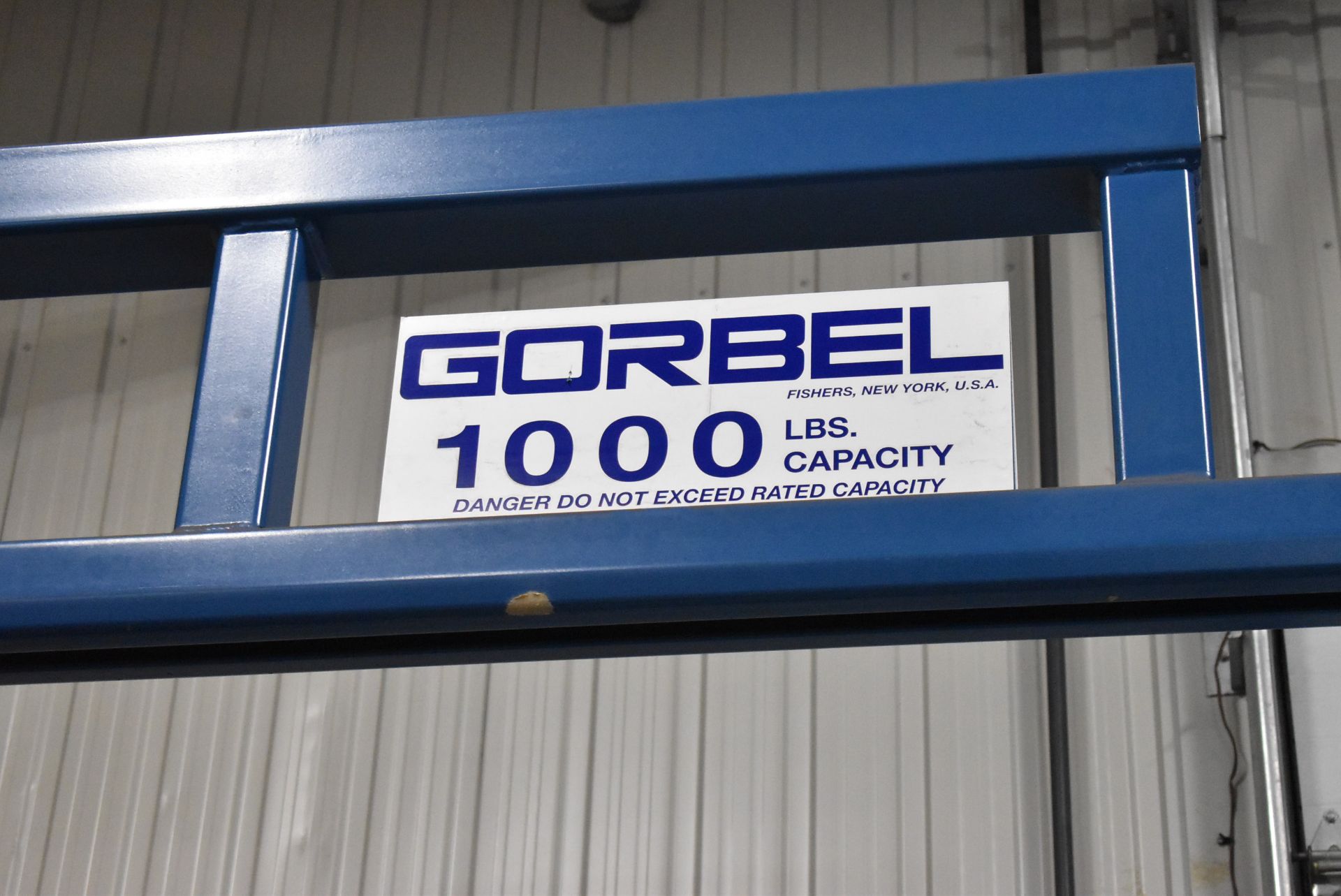 GORBEL 1,000 LB. CAPACITY FREE STANDING JIB ARM WITH 12' SPAN, 98" UNDER HOOK, KONECRANES 500 KG. ( - Image 2 of 5