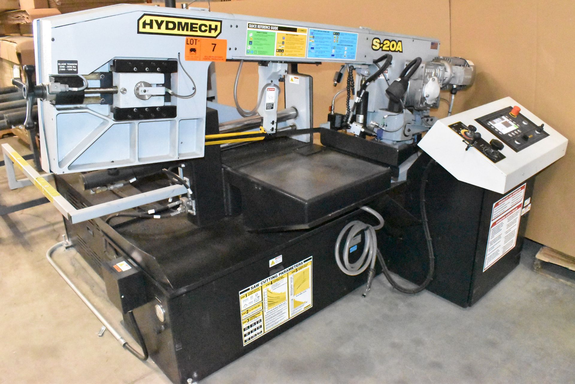 HYDMECH (2020) S-20A AUTOMATIC HORIZONTAL PIVOT BAND SAW WITH 12.9"X17.9" MAX. CAPACITY, EVOLUTION