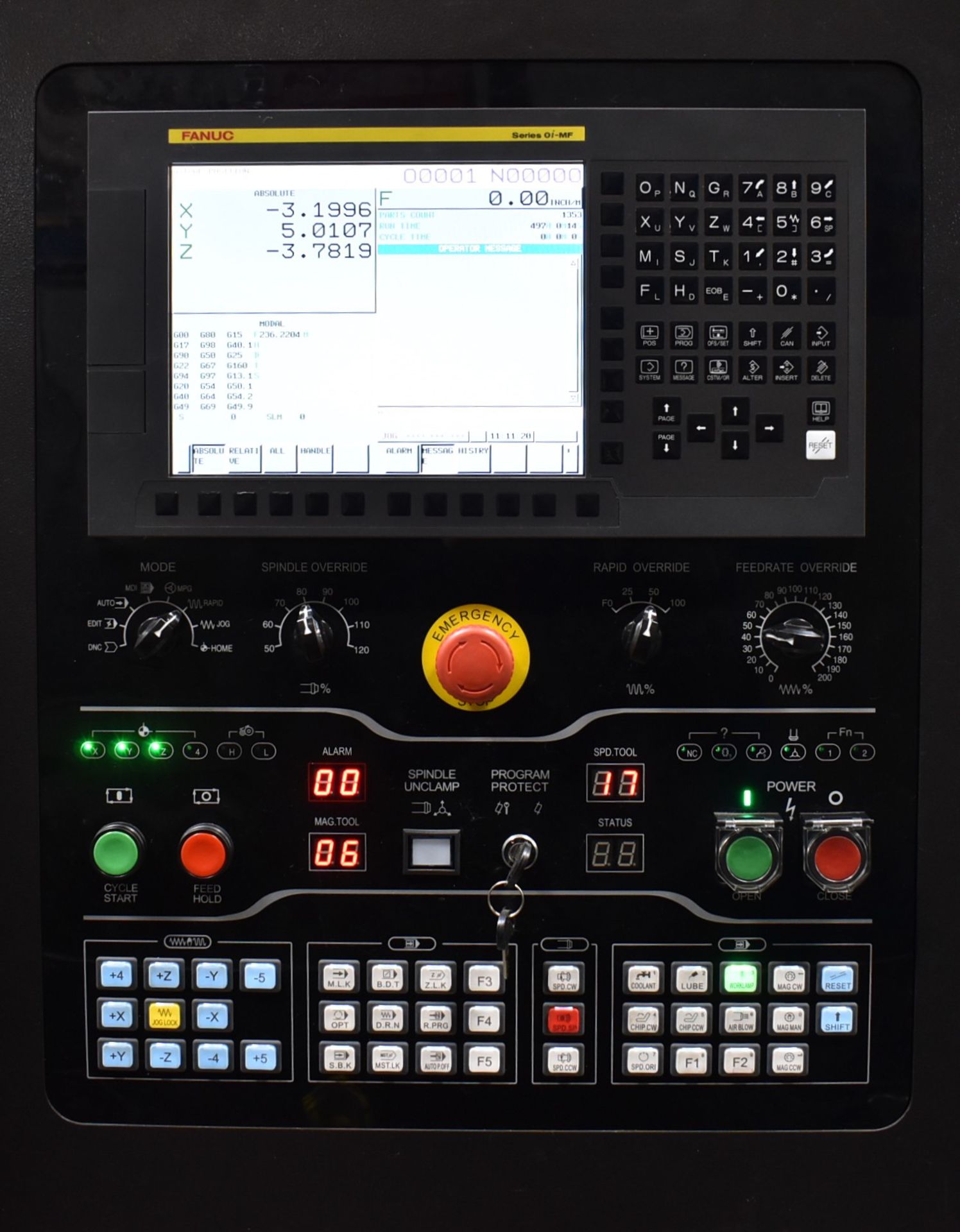 LMT (2019) VMC1100 CNC VERTICAL MACHINING CENTER WITH FANUC SERIES OI-MF CNC CONTROL, 43.31" X 23. - Image 6 of 22