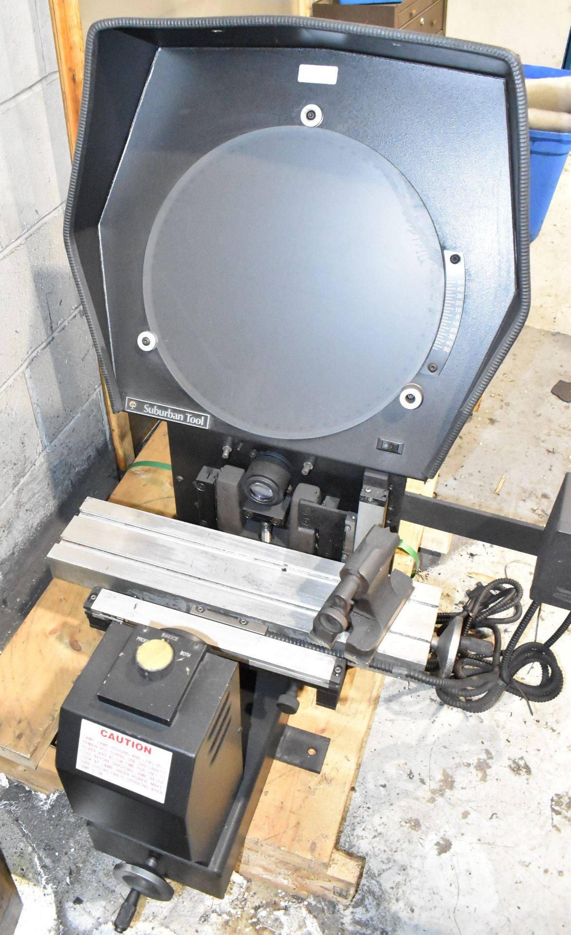 SUBURBAN TOOL MASTER VIEW MV14P OPTICAL COMPARATOR WITH FAGOR NV 20 DRO, S/N 2871-0402F (LOCATED - Image 3 of 8