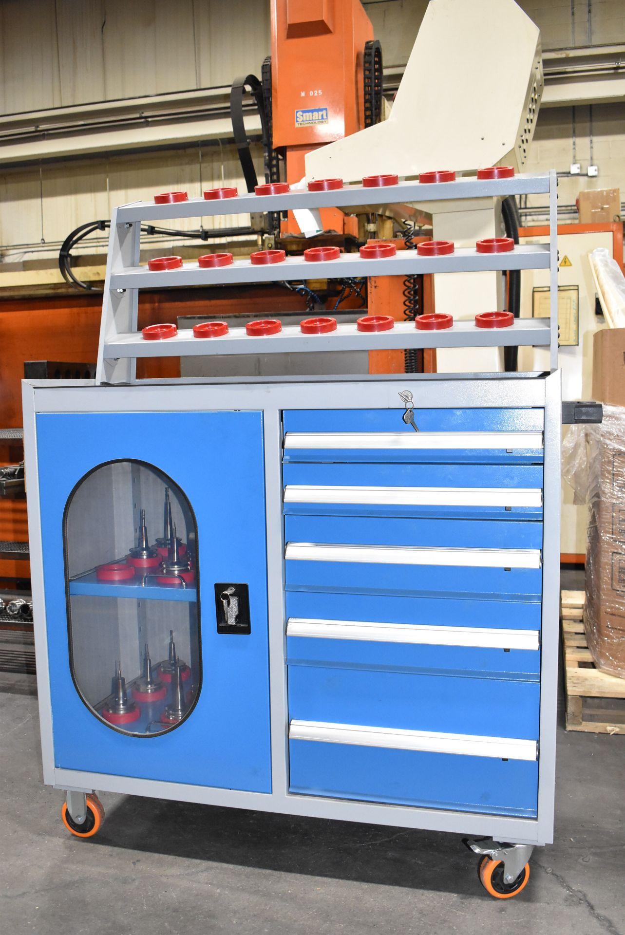 WD TEHNIK 5-DRAWER ROLLING SHOP CABINET WITH HSK 63 TOOL STORAGE, S/N N/A (SAMPLE PHOTO - BRAND NEW)