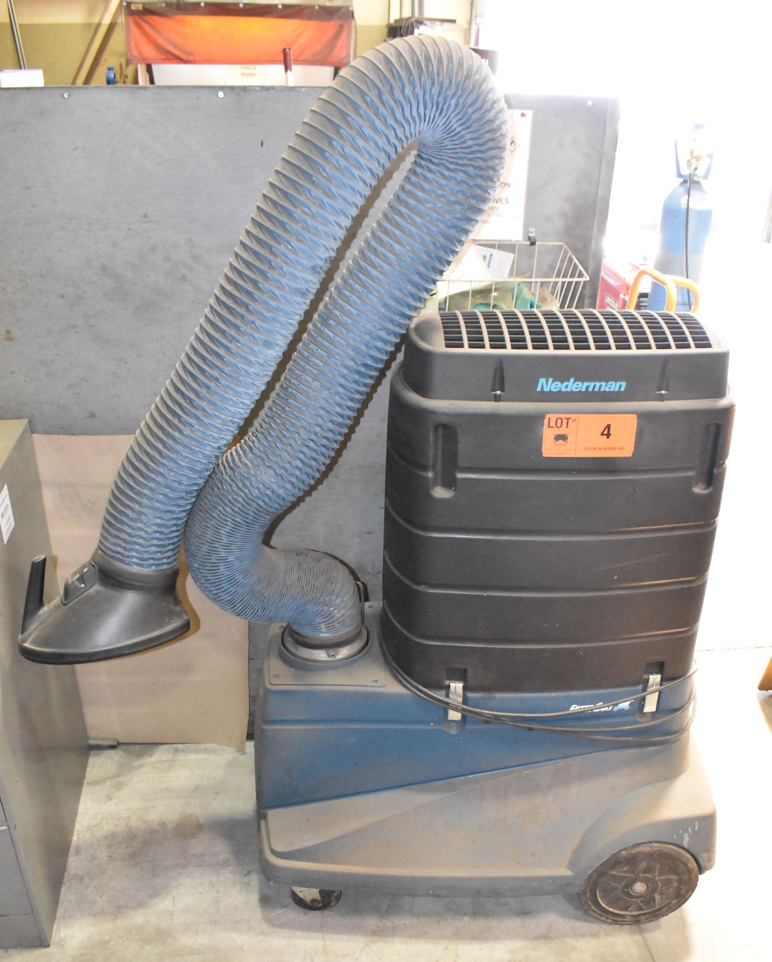 NEDERMAN (2006) FILTERCART PORTABLE WELDING FUME EXTRACTOR WITH OVERHEAD EXTENSION ARM, S/N: N/A - Image 3 of 6