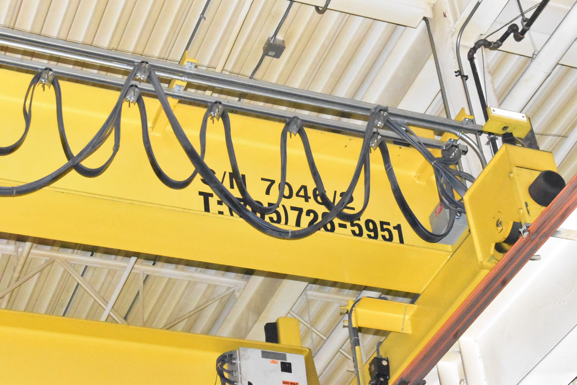 CANADIAN CRANE (2002) 20/14-TON CAPACITY DOUBLE GIRDER TOP-RUNNING OVERHEAD BRIDGE CRANE WITH 30' - Image 2 of 8