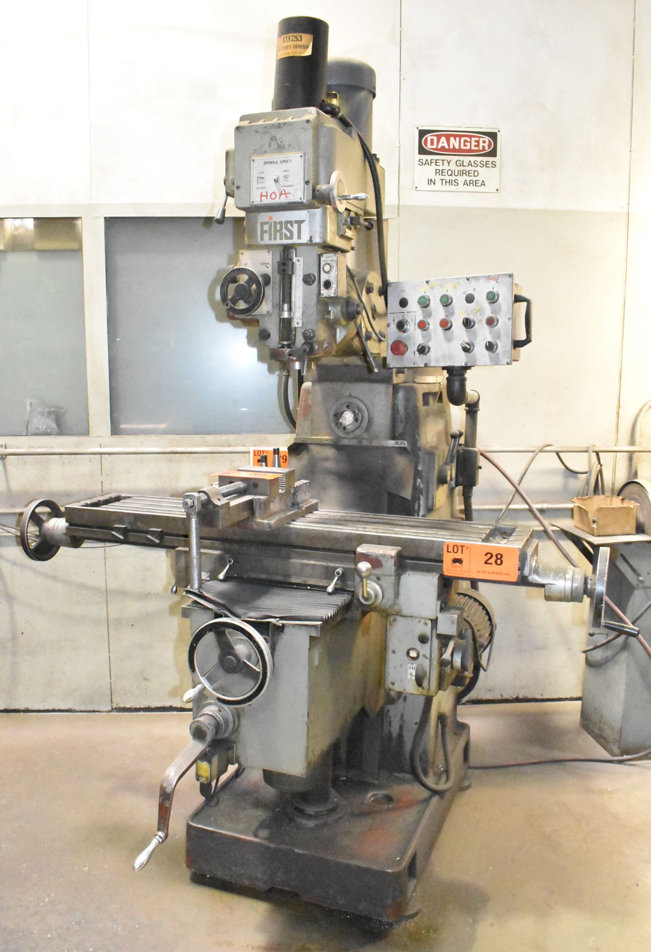 FIRST LC-20VHS UNIVERSAL MILLING MACHINE WITH 50"X10" TABLE, VERTICAL SPINDLE SPEEDS TO 4500 RPM, - Image 2 of 8