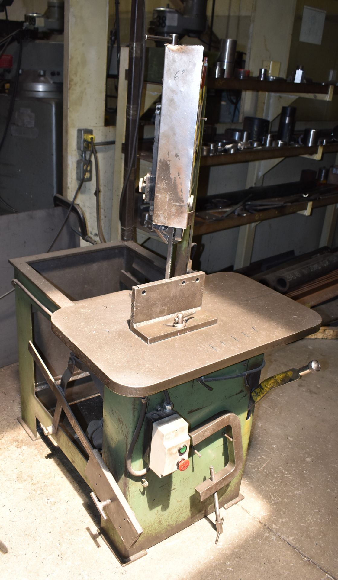 MFG. UNKNOWN ROLL-IN VERTICAL BAND SAW WITH 30"X18" TABLE, 13" THROAT, S/N: N/A (CI) [RIGGING FEES - Image 3 of 3