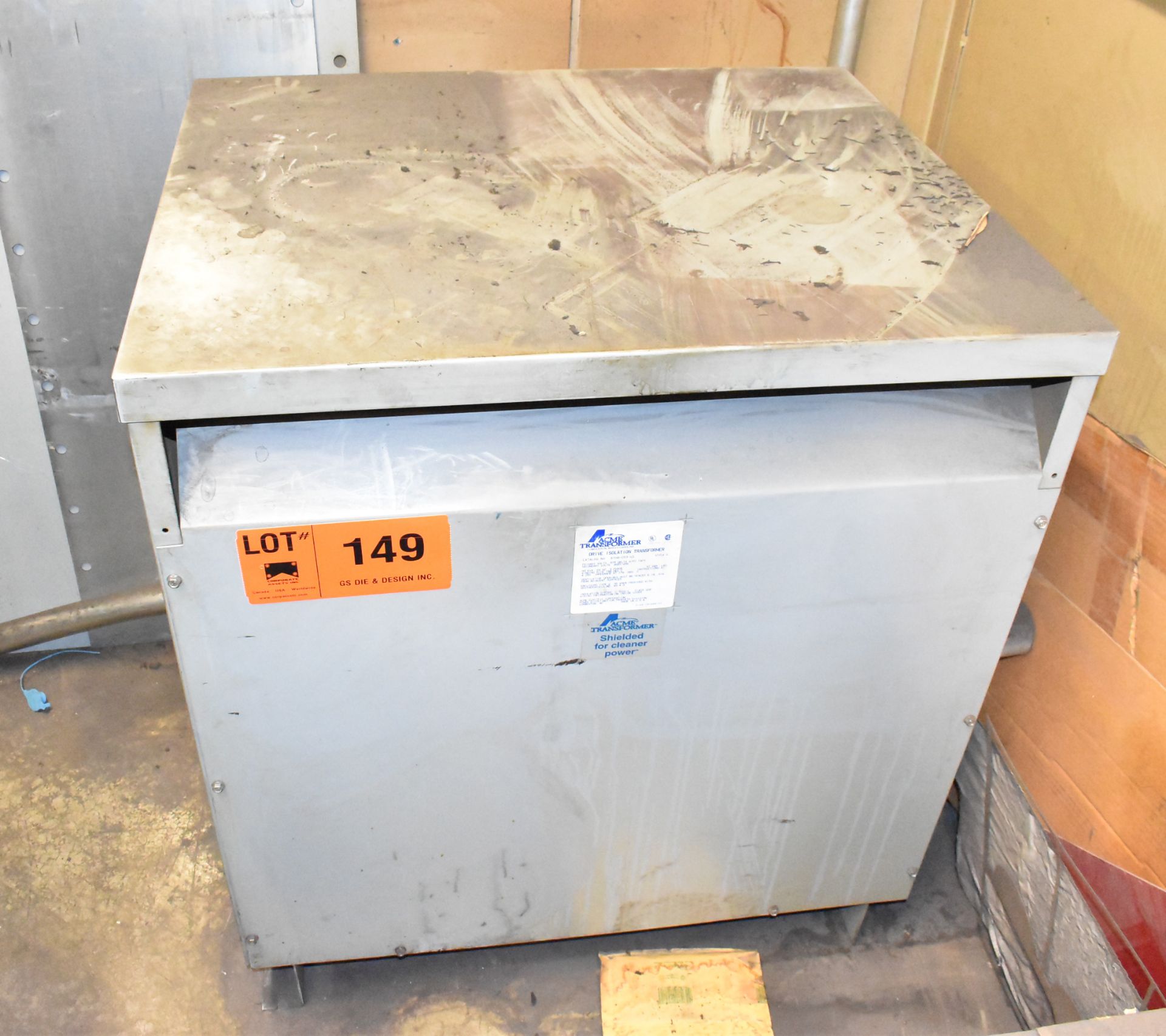 ACME TRANSFORMER 93 KVA TRANSFORMER, 575-460-266V/3PH/60HZ, S/N N/A (CI) [RIGGING FEES FOR LOT #