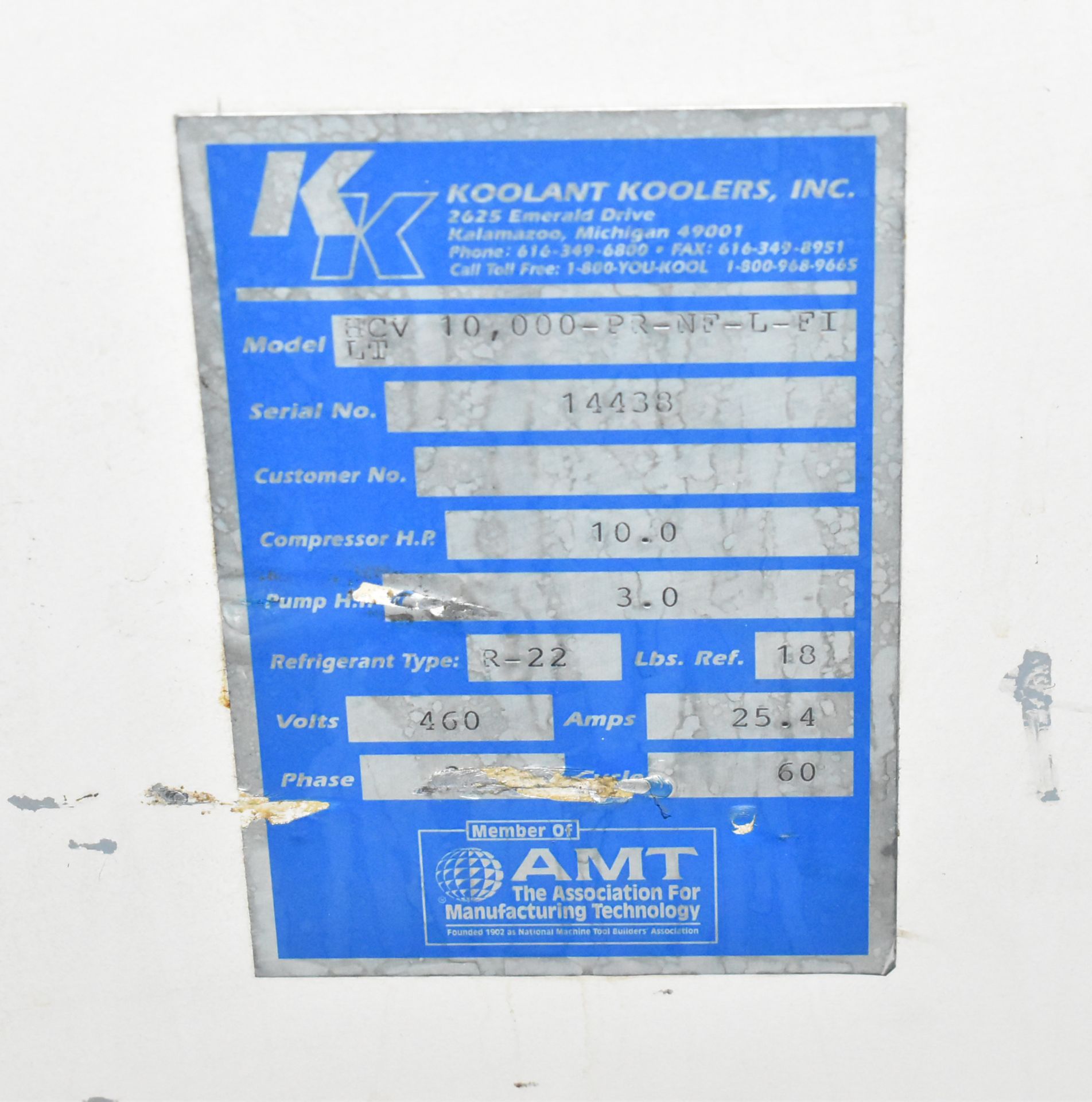 KOOLANT KOOLERS LIQUID CHILLER, S/N N/A (CI) [RIGGING FEES FOR LOT #148 - $250 USD PLUS APPLICABLE - Image 2 of 4