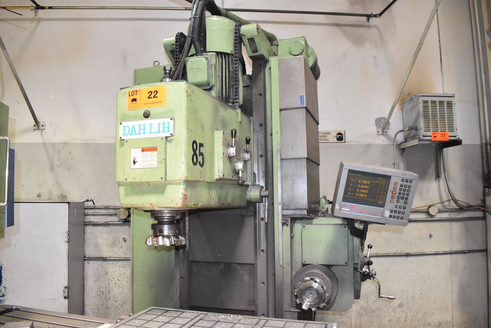 DAHLIH (2003) DL-V1600 BED-TYPE UNIVERSAL MILLING MACHINE WITH 82"X20" TABLE, TRAVELS: - Image 3 of 10