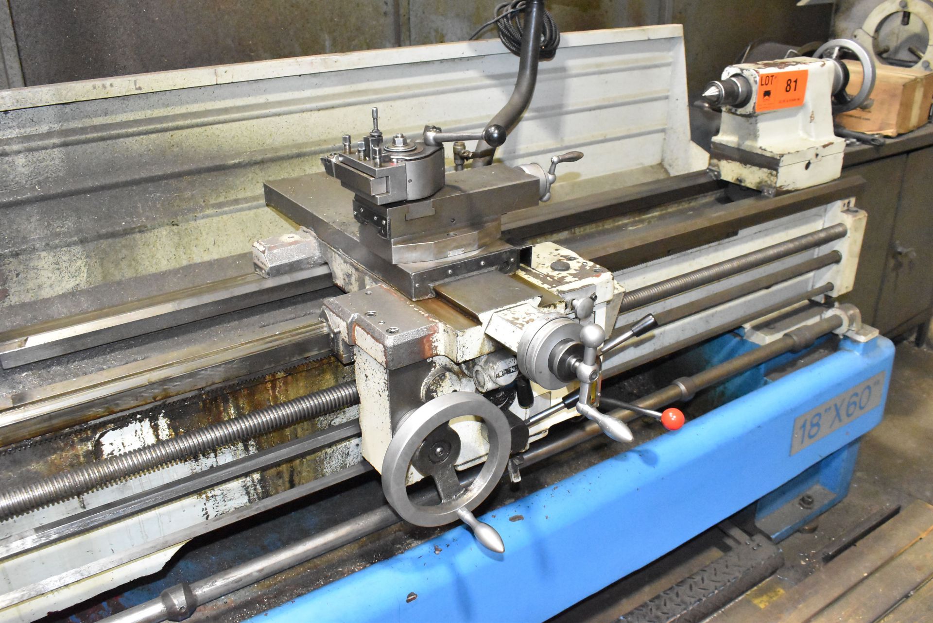 POWERTURN 18"X60" GAP BED ENGINE LATHE WITH 18" SWING OVER BED, 60" DISTANCE BETWEEN CENTERS, SPEEDS - Image 3 of 11