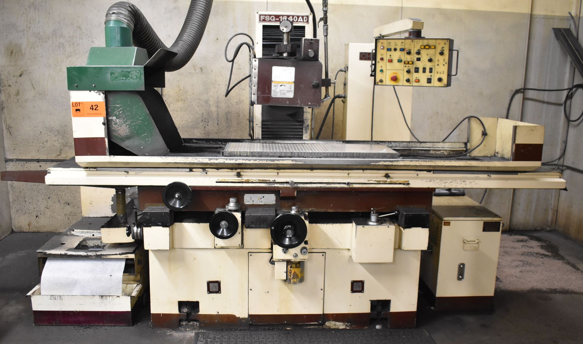 CHEVALIER FSG-1640AD HYDRAULIC SURFACE GRINDER WITH WALKER HAGOU 16"X40" ELECTROMAGNETIC CHUCK, - Image 3 of 14