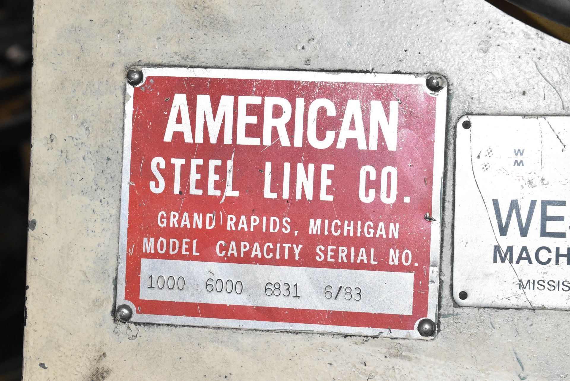AMERICAN STEEL LINE MODEL 1000 6,000 LB. CAPACITY MOTORIZED UNCOILER, S/N: 6831 (CI) [RIGGING FEES - Image 3 of 6