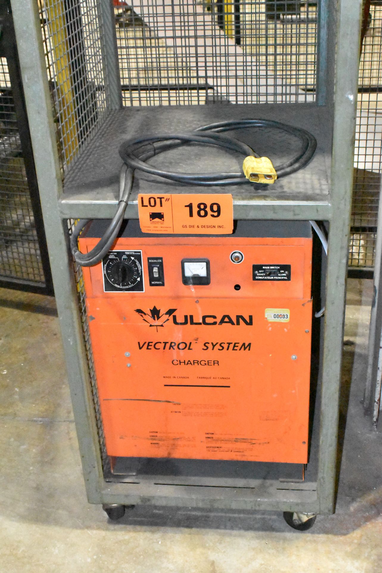 VULCAN VECTROL SYSTEM 24V BATTERY CHARGER, S/N N/A (CI) [RIGGING FEES FOR LOT #189 - $100 USD PLUS - Image 2 of 3