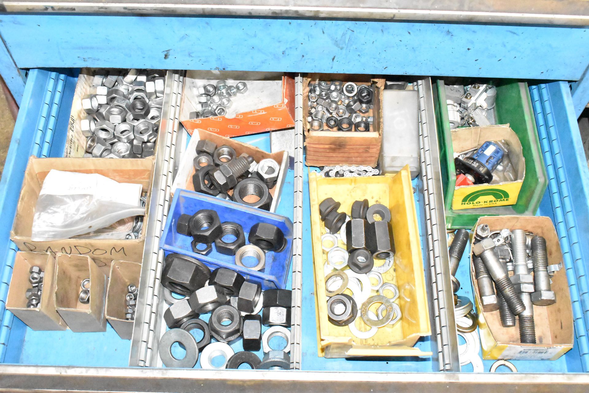 LOT/ ROUSSEAU 8-DRAWER CABINET WITH CONTENTS CONSISTING OF CUTTERS, REAMERS, ABRASIVES & HARDWARE - Image 7 of 7