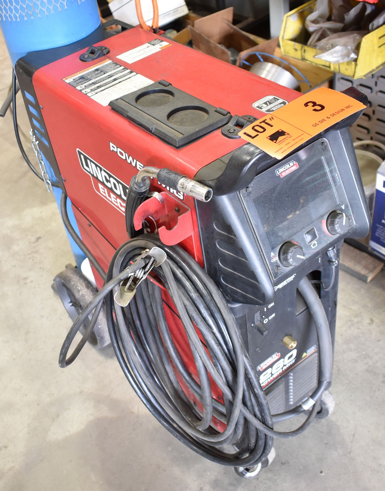 LINCOLN ELECTRIC POWER MIG 260 PORTABLE MIG WELDER WITH DIGITAL CONTROL, MAXTRAC WIRE DRIVE - Image 2 of 5