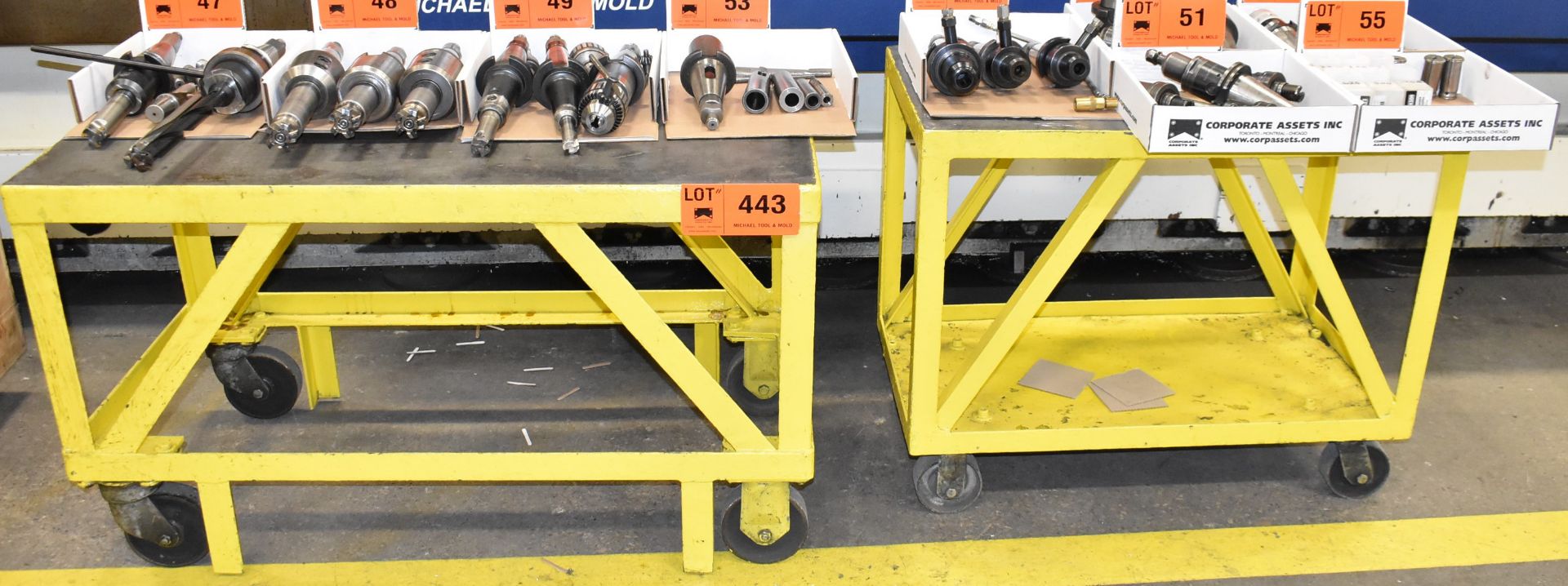 LOT/ (2) HEAVY-DUTY ROLLING SHOP CARTS