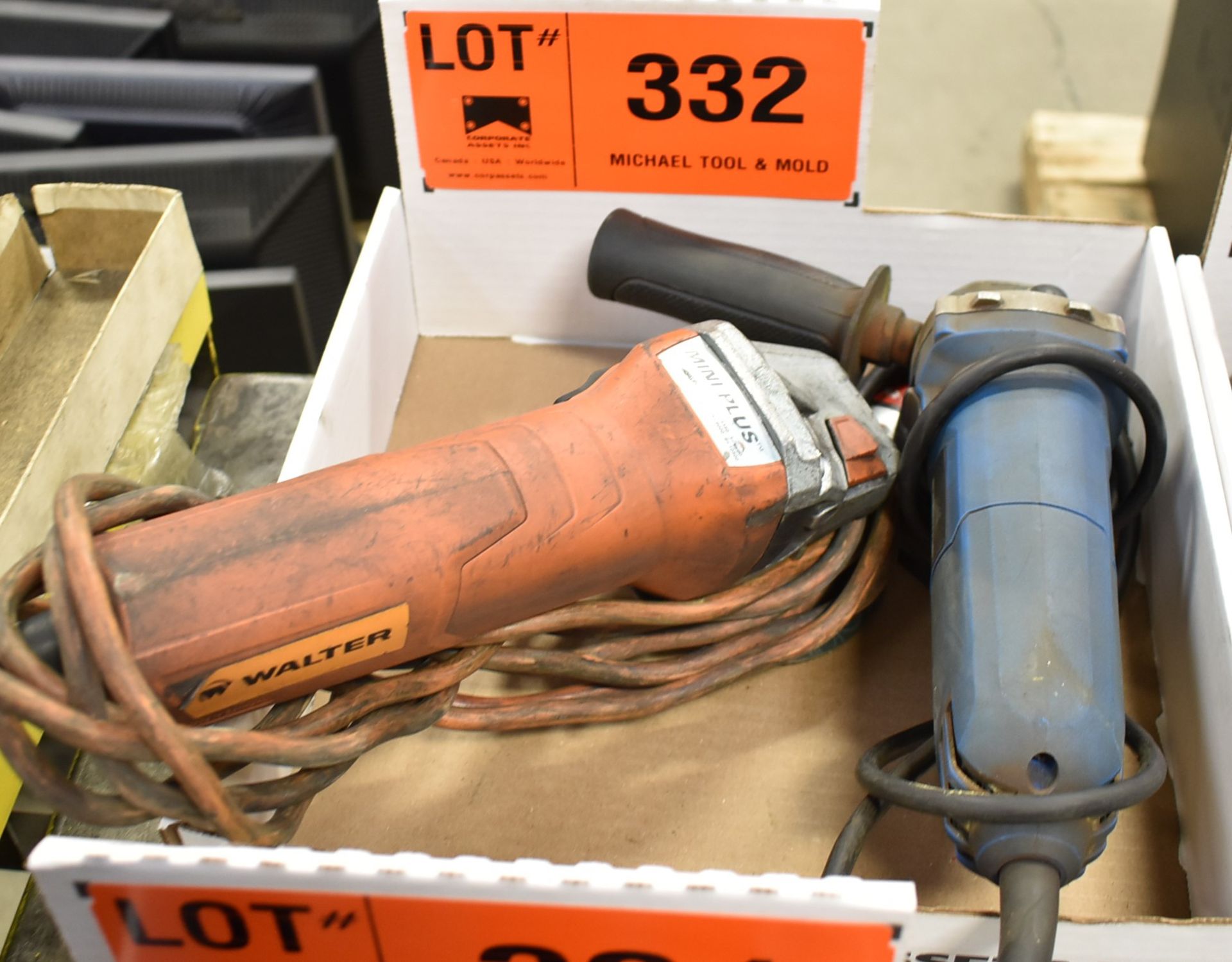 LOT/ (2) ELECTRIC ANGLE GRINDERS