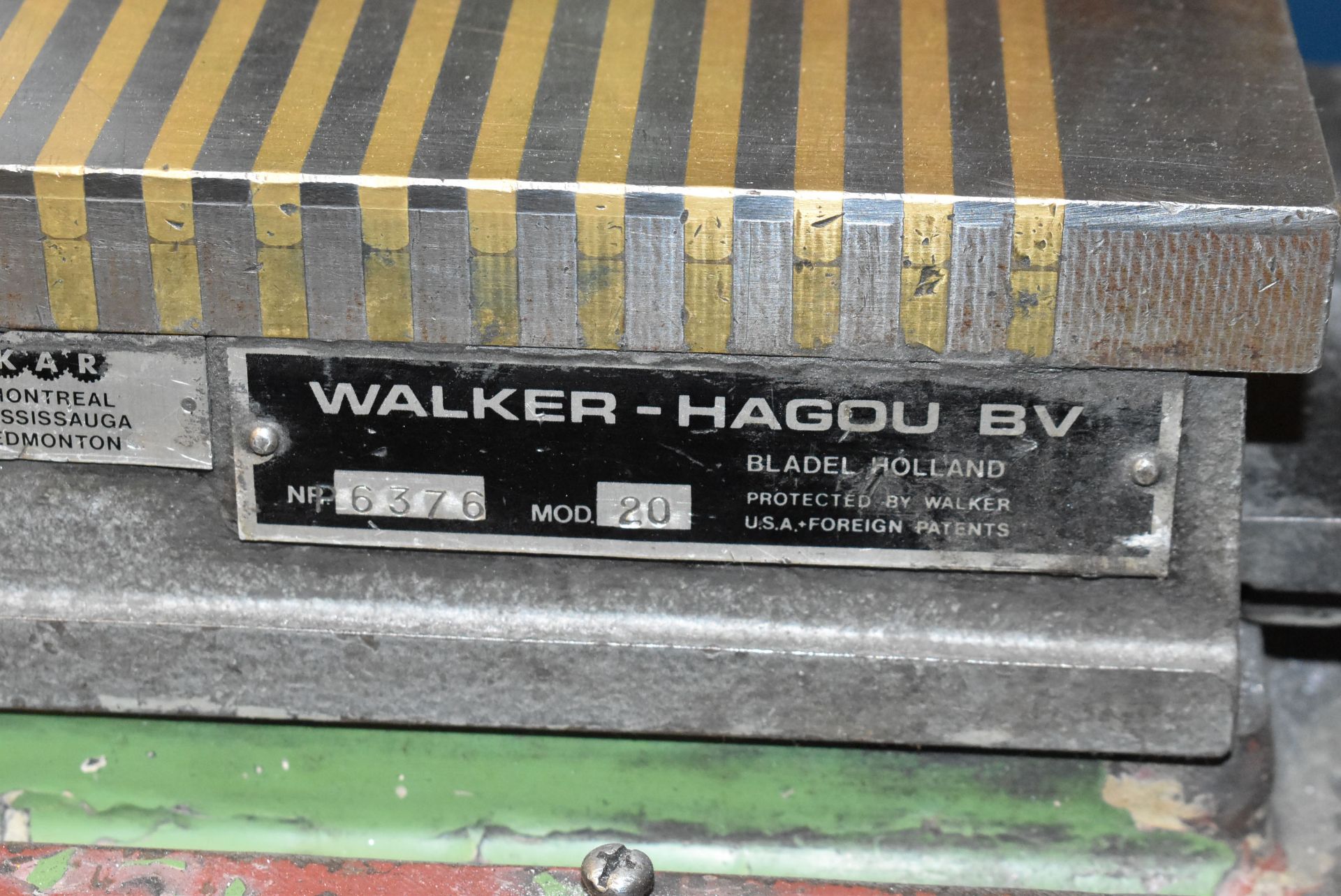 CHEVALIER FSG-618 SURFACE GRINDER WITH WALKER-HAGOU BV MODEL 20 6" X 18" MAGNETIC CHUCK, S/N 02B- - Image 8 of 8